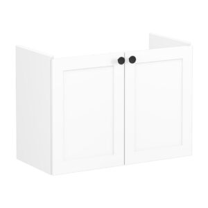 Vitra Root Classic 800mm Compact 2 Door Basin Unit Matt White