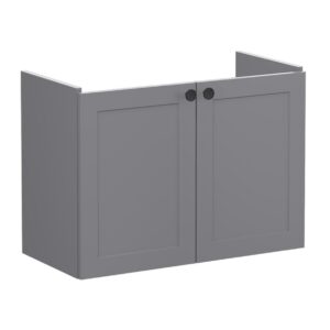 Vitra Root Classic 800mm Compact 2 Door Basin Unit Matt Grey