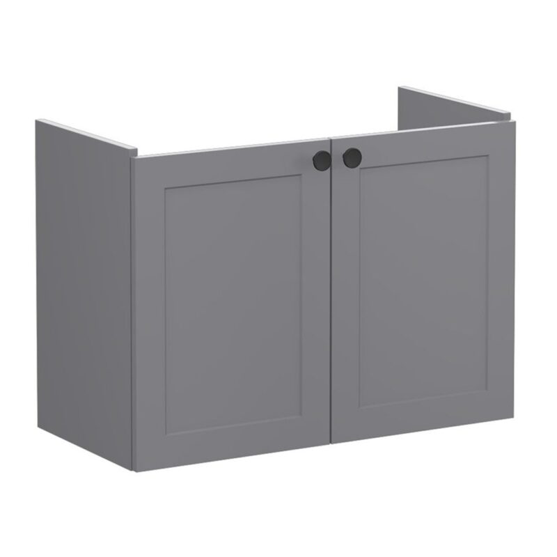 Vitra Root Classic 800mm Compact 2 Door Basin Unit Matt Grey Vitra Root Classic 800mm Compact 2 Door Basin Unit Matt Grey
