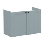 Vitra Root Classic 800mm Compact 2 Door Basin Unit Matt Fjord Green