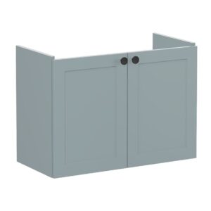 Vitra Root Classic 800mm Compact 2 Door Basin Unit Matt Fjord Green