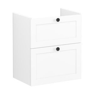 Vitra Root Classic 600mm Compact 2 Drawer Basin Unit Matt White