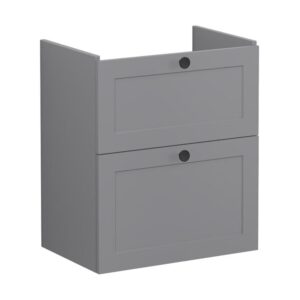 Vitra Root Classic 600mm Compact 2 Drawer Basin Unit Matt Grey