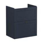 Vitra Root Classic 600mm Compact 2 Drawer Basin Unit Matt Navy