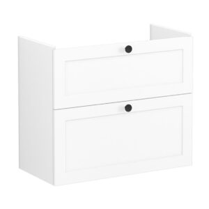 Vitra Root Classic 800mm Compact 2 Drawer Basin Unit Matt White