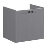 Vitra Root Classic 600mm 2 Door Wall Hung Basin Unit Matt Grey
