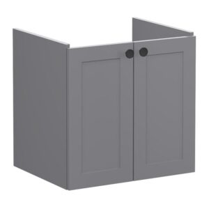 Vitra Root Classic 600mm 2 Door Wall Hung Basin Unit Matt Grey