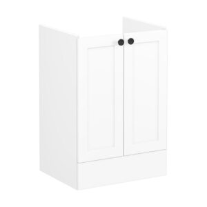 Vitra Root Classic 600mm 2 Door Floor Basin Unit Matt White