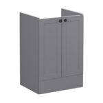 Vitra Root Classic 600mm 2 Door Floor Basin Unit Matt Grey