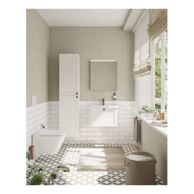 Vitra Root Classic 600mm 2 Drawer Basin Unit Matt White