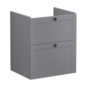 Vitra Root Classic 600mm Washbasin Unit with Two Drawers Matt Grey