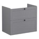 Vitra Root Classic 800mm 2 Drawer Basin Unit Matt Grey