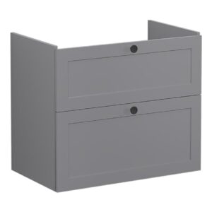 Vitra Root Classic 800mm 2 Drawer Basin Unit Matt Grey