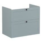 Vitra Root Classic 800mm 2 Drawer Basin Unit Matt Fjord Green