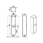 Vitra Root Classic 400mm Tall Unit Matt Grey
