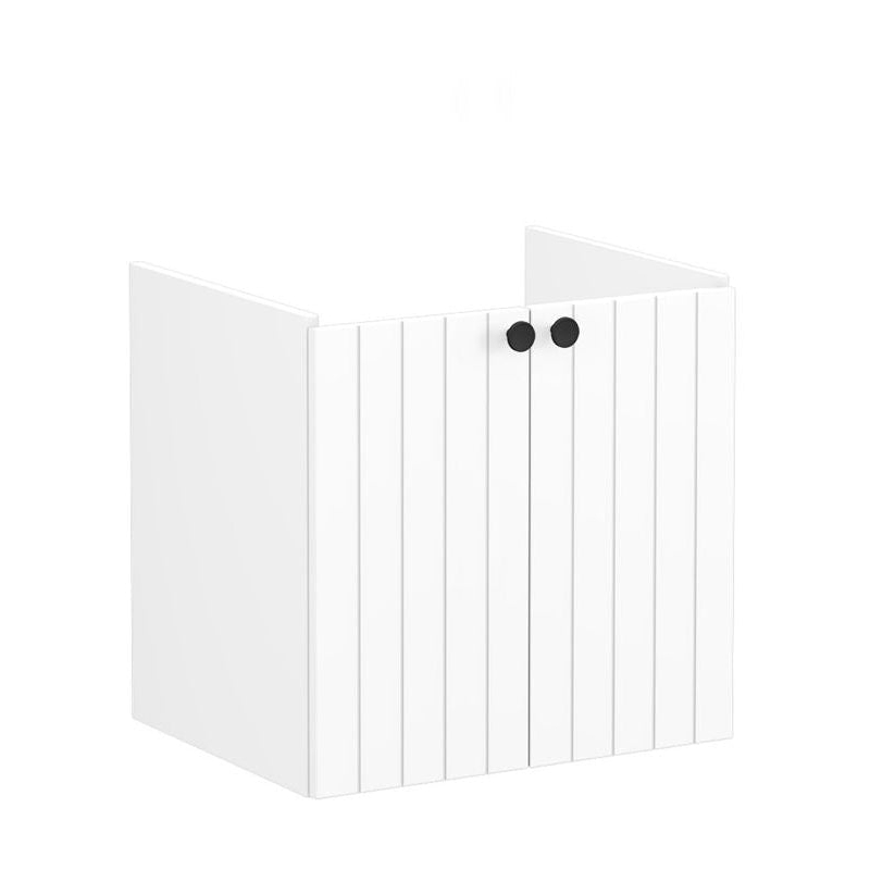 Vitra Root Groove 600mm Compact 2 Door Basin Unit Matt White Vitra Root Groove 600mm Compact 2 Door Basin Unit Matt White