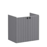 Vitra Root Groove 600mm Compact Washbasin Unit with Doors Matt Grey