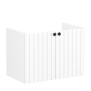 Vitra Root Groove 800mm Compact 2 Door Basin Unit Matt White