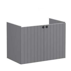 Vitra Root Groove 800mm Compact 2 Door Basin Unit Matt Grey