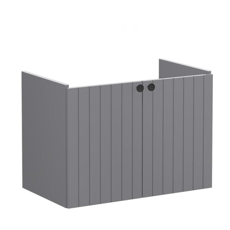 Vitra Root Groove 800mm Compact 2 Door Basin Unit Matt Grey Vitra Root Groove 800mm Compact 2 Door Basin Unit Matt Grey
