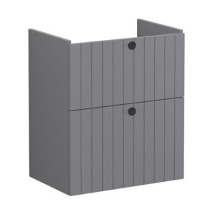 Vitra Root Groove 600mm Compact 2 Drawer Basin Unit Matt Grey
