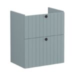 Vitra Root Groove 600mm Compact 2 Drawer Basin Unit Matt Fjord Green