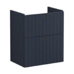 Vitra Root Groove 600mm Compact 2 Drawer Basin Unit Matt Navy