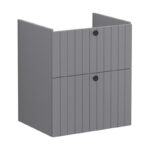 Vitra Root Groove 600mm 2 Drawer Basin Unit Matt Grey