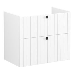 Vitra Root Groove 800mm 2 Drawer Basin Unit Matt White