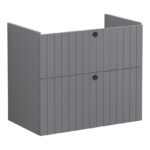 Vitra Root Groove 800mm 2 Drawer Basin Unit Matt Grey
