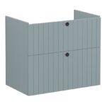 Vitra Root Groove 800mm 2 Drawer Basin Unit Matt Fjord Green