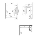 Vitra Integra Classic 80cm Basin 1 Tap Hole