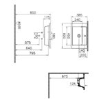 Vitra Integra Compact Short Projection 60cm Vanity Basin 1 Tap Hole