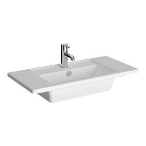 Vitra Integra Short Projection Compact Vanity Basin 80cm 1 Tap Hole