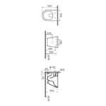 Vitra Integra Short Projection Compact Wall-Hung Toilet, Rim-Ex