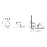 Vitra Integra Closed Coupled Fully Back-To-Wall Rimless WC Pan