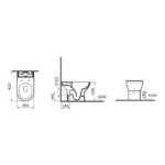 Vitra Intra Closed Coupled Open Back WC Pan Rimless