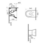 Vitra Integra Back-to-Wall Rimless Toilet Pan