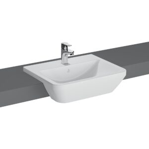 Vitra Integra Semi-Recessed Basin 55cm 1 Tap Hole