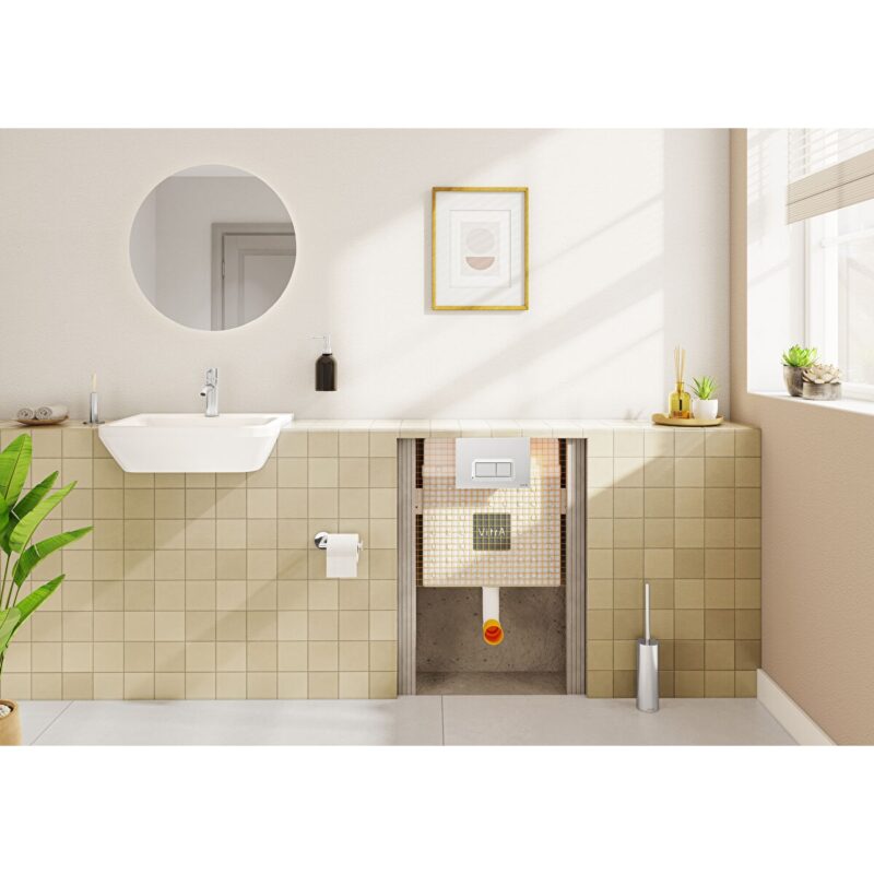 Vitra Integra Semi-Recessed Basin 55cm 1 Tap Hole