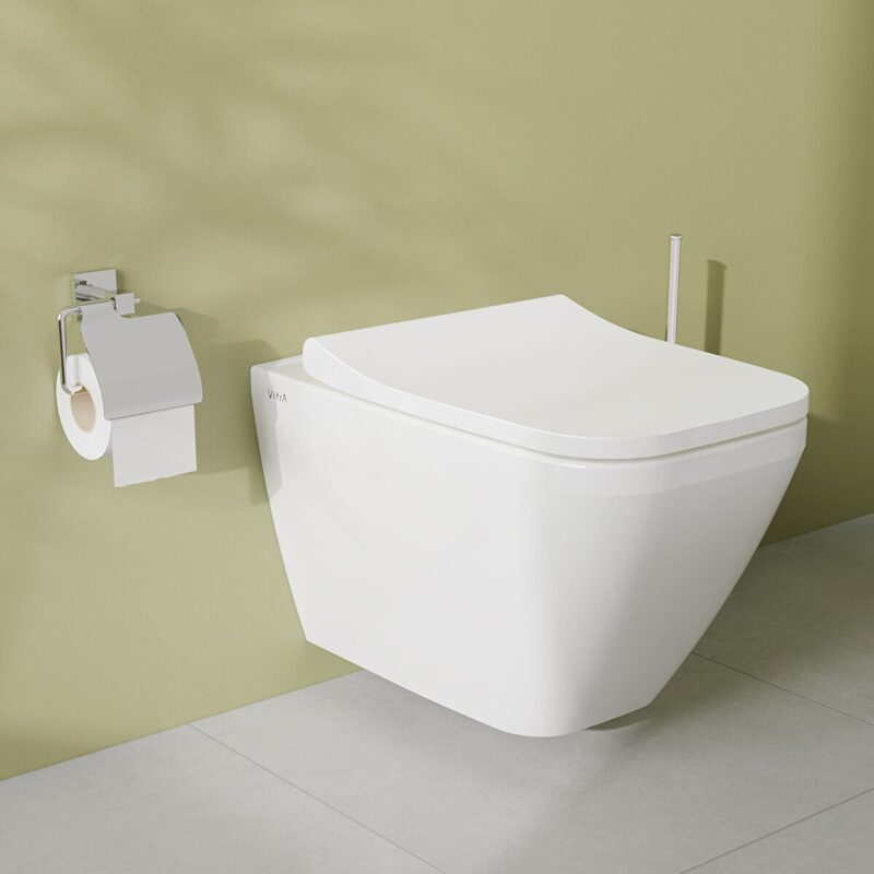 Vitra Integra Square Wall-Hung Toilet Pan, Hidden Fixation