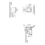 Vitra Integra Square Wall-Hung Toilet Pan, Hidden Fixation