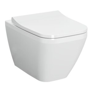 Vitra Integra Square Wall-Hung Toilet Pan, Rim-Ex, Hidden Fixation