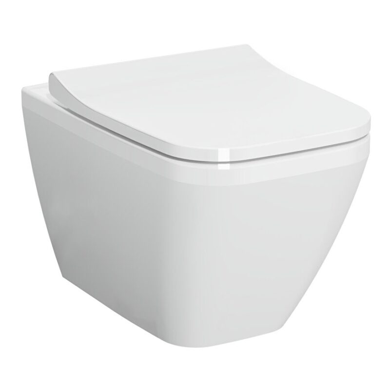 Vitra Integra Square Wall-Hung Toilet Pan, Rim-Ex, Hidden Fixation