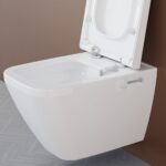 Vitra Integra Square Wall-Hung Toilet Pan, Rim-Ex, Hidden Fixation