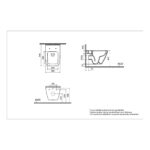 Vitra Integra Square Wall-Hung Toilet Pan, Rim-Ex, Hidden Fixation