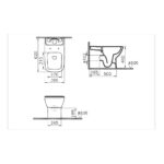 Vitra Integra Square Close-Coupled Back-To-Wall Rim-Ex WC Pan