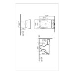 Vitra Integra Square Rim-Ex Close Coupled Open Back WC Pan