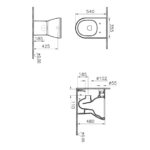 Vitra Integra Back-To-Wall Comfort Height Rimless Toilet Pan
