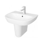 Vitra Zentrum 600mm 1 Tap Hole Basin & Semi Pedestal